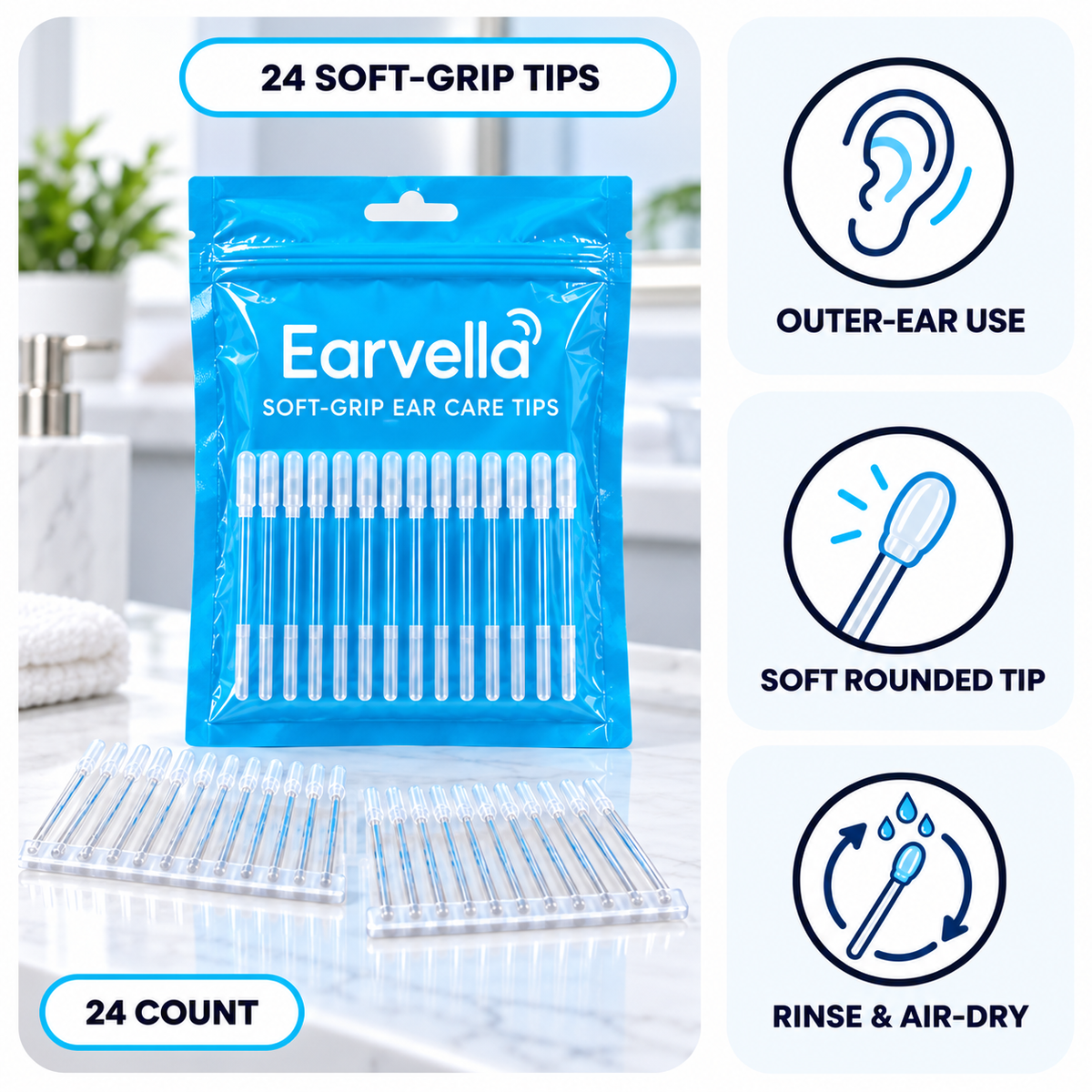 Earvella 24-count product and feature overview