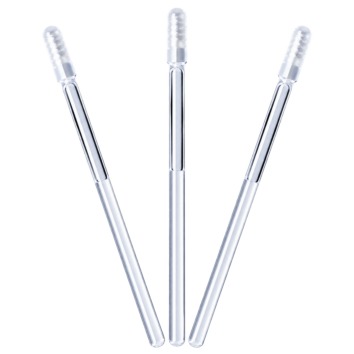 Three transparent Earvella Soft-Grip tips