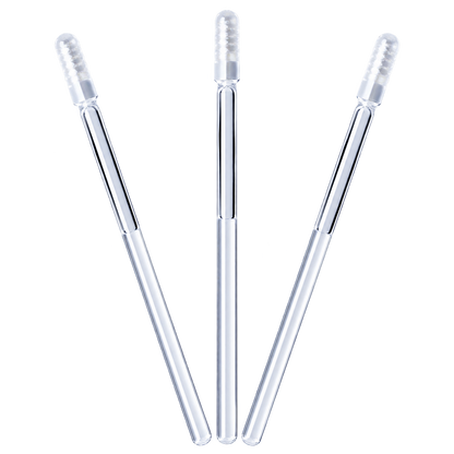 Three transparent Earvella Soft-Grip tips